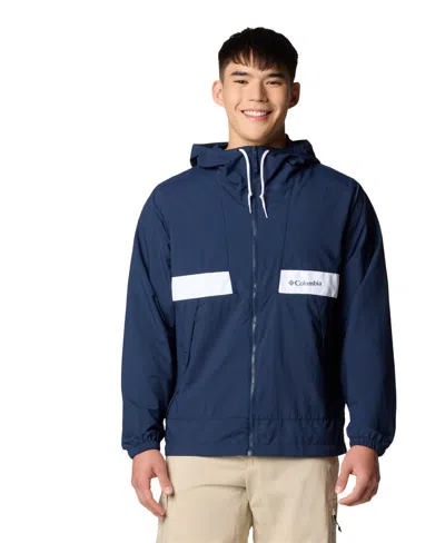 Columbia Men's Spire Valley Hooded Windbreaker In Collegiate