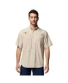 Columbia Men's Tan Texas Longhorns Tamiami Omni-shade Button-down Shirt In Brown