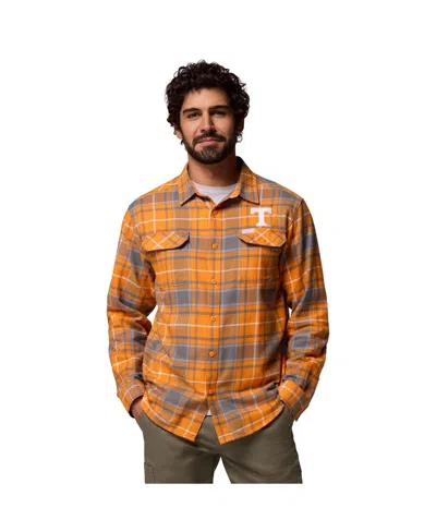 Columbia Men's Tennessee Orange Tennessee Volunteers Omni-wick Flannel Long Sleeve Button-up Shirt
