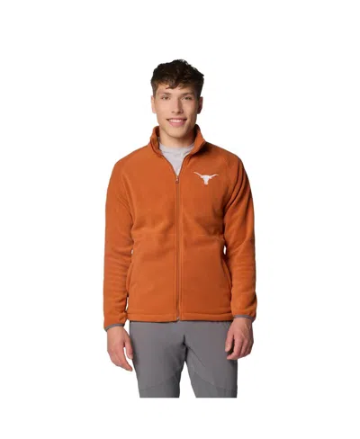 Columbia Men's Texas Orange Texas Longhorns Flanker Iv Fleece Raglan Full-zip Jacket