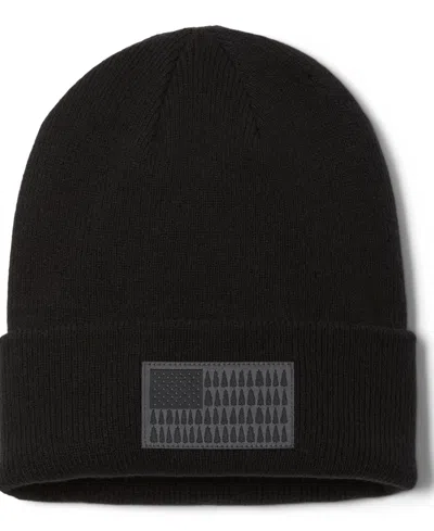 Columbia Men's Tree Flag Cuffed Beanie Hat In Black