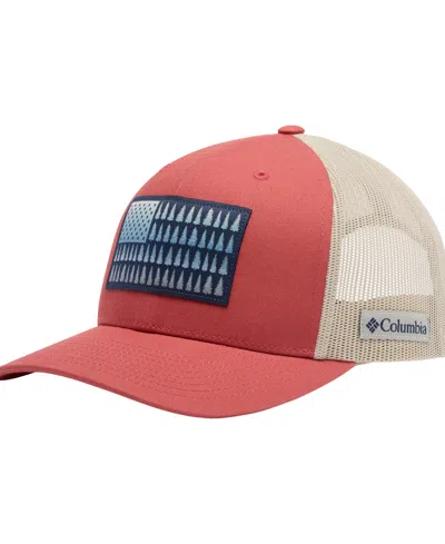 Columbia Men's Tree Flag Mesh Snapback Hat In Red