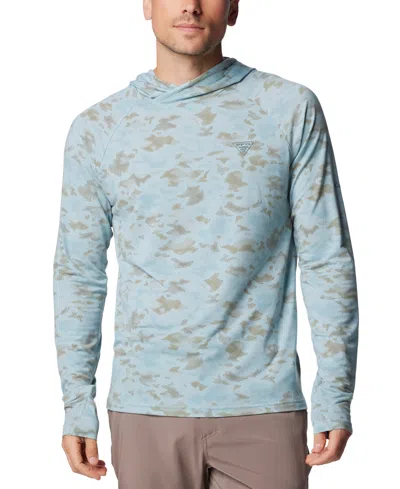 Columbia Men's Uncharted Pfg Long Sleeve Performance Hoodie In Crushed Blue Uncharted Waters