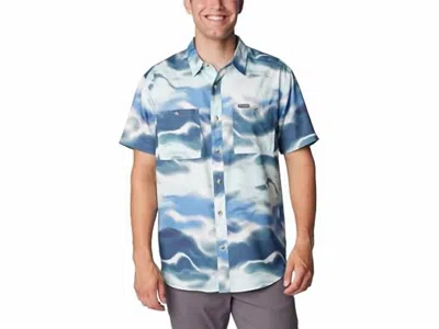 Columbia Men's Utilizer Printed Woven In Skyler Undercurrent In Blue