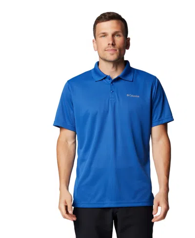Columbia Men's Utilizer Short Sleeve Polo Shirt In Blue