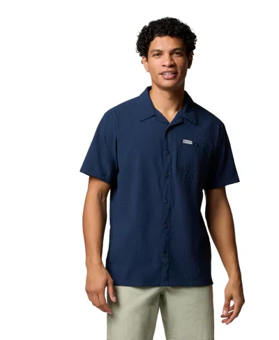 Columbia Men's Utilizer Ss Camp Shirt In Blue