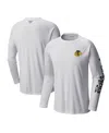 Columbia Men's White Chicago Blackhawks Terminal Tackle Omni-shade Raglan Long Sleeve T-shirt In White