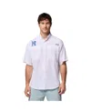 Columbia Men's White Kentucky Wildcats Tamiami Omni-shade Button-down Shirt In White