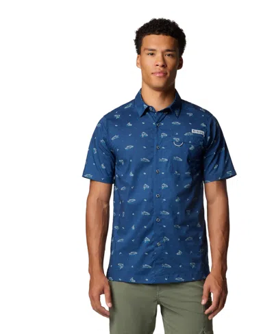 Columbia Men's Wild Cast Camp Shirt In Black