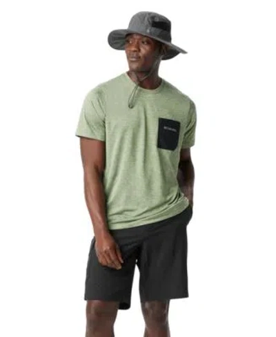 Columbia Mens  Hike Novelty Performance Crewneck T Shirt With A Upf 50 Bora Bora Booney Hat In Canteen Heather
