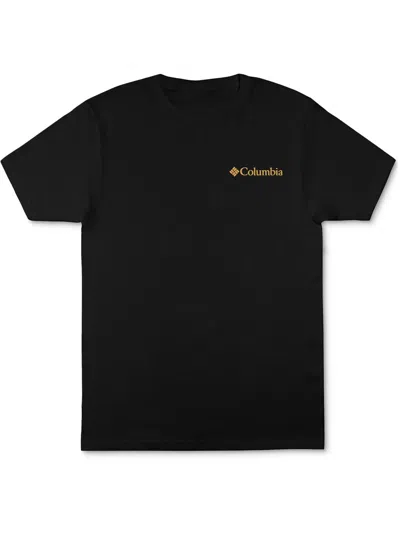 Columbia Mens Logo Cotton Graphic T-shirt In Black