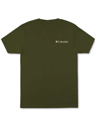 Columbia Mens Logo Cotton Graphic T-shirt In Green