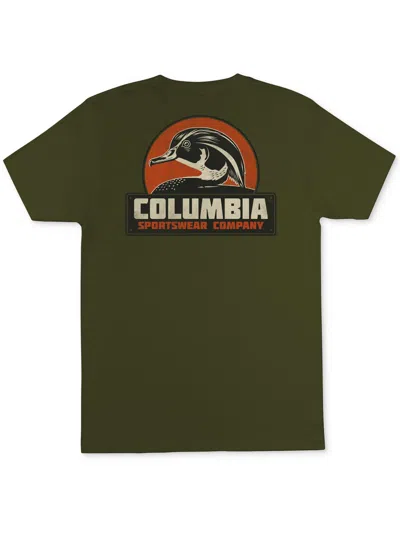 Columbia Mens Logo Cotton Graphic T-shirt In Multi