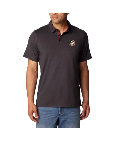 Columbia Men'sâ Heather Black Florida State Seminoles Tech Trail Omni-wick Polo Shirt