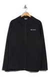 Columbia Mesa Hooded Soft Shell Jacket In Black