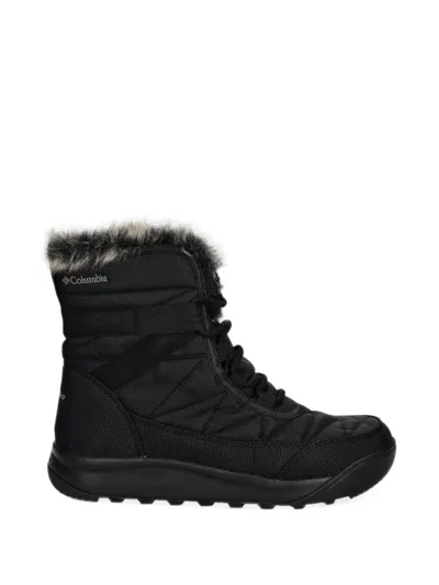 Columbia Minx Shorty Iv Faux-fur Trim Quilted Boots In Black