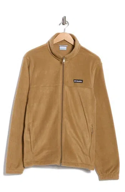 Columbia Mount Grant Fleece Full Zip Jacket In Brown