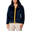 Columbia Women's Navy West Virginia Mountaineers Fireside Ii Sherpa Full-zip Jacket In Navy