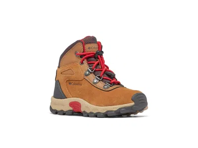 Columbia Newton Ridgetm Amped (toddler/little Kid/big Kid) Kid's Shoes Elk/mountain Red : 6 Big Kid M, Leathe In Brown