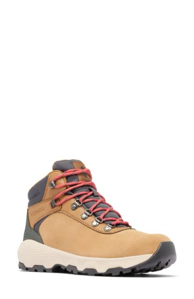 Columbia Newton Wander™ Waterproof Hiking Boot In Elk/sunset Red