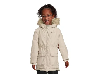 Columbia Nordic Stridertm Ii Jacket (little Kid/big Kid) Girl's Coat Dark Stone 1 : 2xs (4-5 Little Kid), Fau In Neutral
