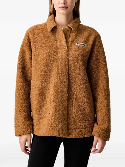 Columbia Panorama Fleece Zip-up Shirt Shirt Jacket In Brown