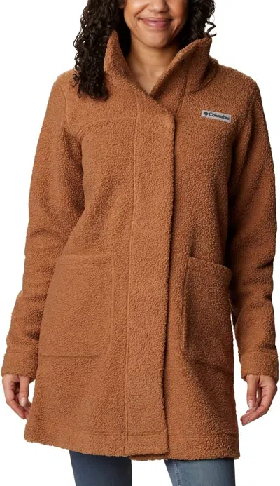Columbia Panorama Long Jacket In Camel Brown
