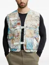 Columbia Patchwork-print Gilet In Multi