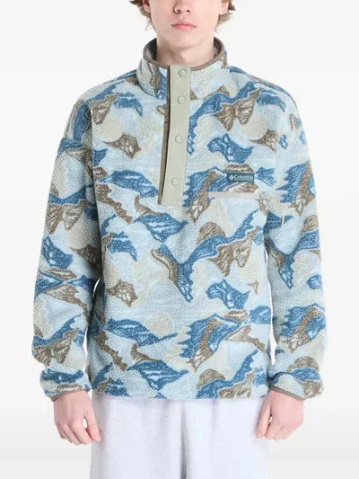 Columbia Patterned Sherpa Sweatshirt In Blue