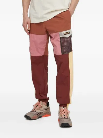 Columbia Peak Patchwork Panelled Trousers In Gold