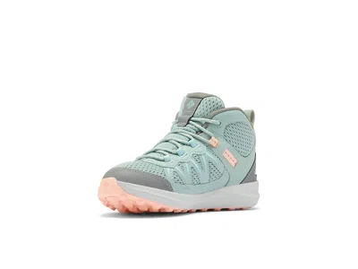 Columbia Peakfreak Rush Mid Waterproof (little Kid/big Kid) Kids Shoes Crushed Blue/blush Rose : 1 Little Kid