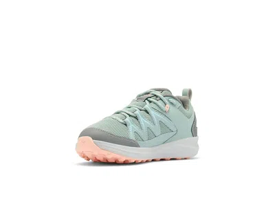 Columbia Peakfreak Rush Waterproof (little Kid/big Kid) Kid's Shoes Crushed Blue/blush Rose : 3 Little Kid M In Animal Print