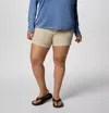 Columbia Pfg Coral Point Iii Shorts Women's Beige Stretch 5" Inseam Erk1792 In Neutral