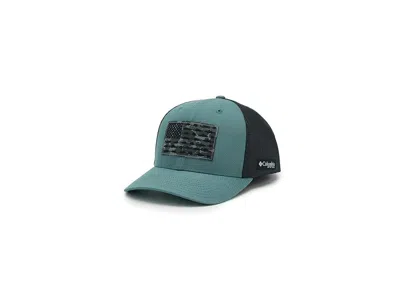 Columbia Pfg Fish Flag Mesh Ball Cap Baseball Caps Metal/black Deltahunter Fish Flag: Xxl (7 3/8-8), Cotton/e In Blue