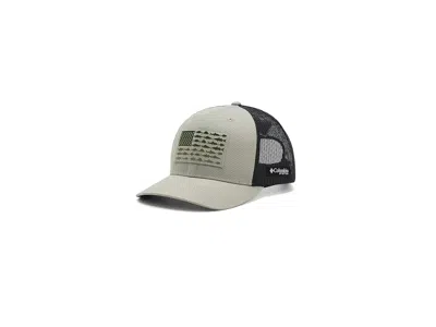 Columbia Pfg Fish Flag Mesh Snap Back Traditional Hats Grey Green/black/fish Flag: One Size (6 1/2-7 1/2) In Gray