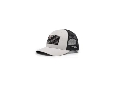 Columbia Pfg Fish Flag Mesh Snap Back Traditional Hats Light Cloud/black/camo Fish Flag: One Size (6 1/2-7 1/ In Gray