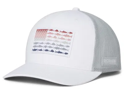 Columbia Pfg Fish Flag Mesh Snap Back Traditional Hats White/cool Grey/fish Flag: One Size (6 1/2-7 1/2)