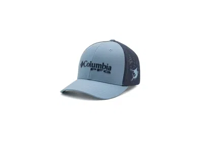 Columbia Pfg Logo Mesh Ball Cap Traditional Hats Dockside Blue/nocturnal/marlin: Xxl (7 3/8-8)