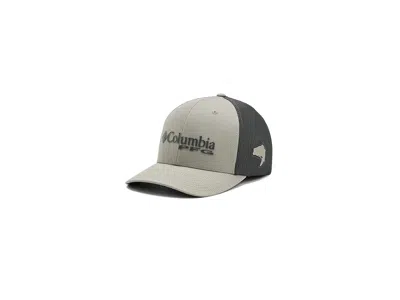 Columbia Pfg Logo Mesh Ball Cap Traditional Hats Grey Green/grill/bass: Xxl (7 3/8-8) In Olive