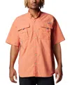 Columbia Pfg Men's Bahama Ii Upf-50 Quick Dry Shirt In Faded Peach