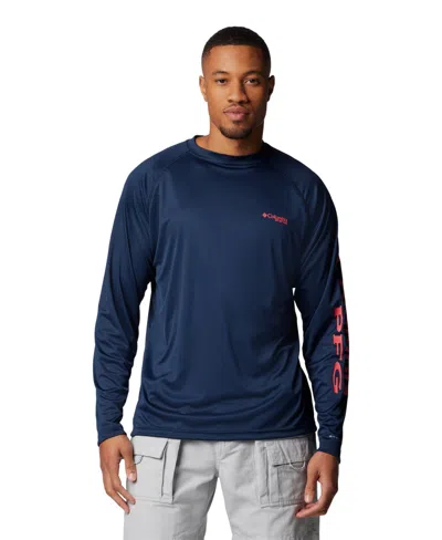 Columbia Big Tall Terminal Tackletm Long Sleeves Shirt In Blue