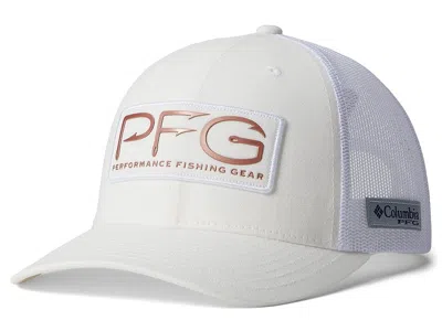 Columbia Pfg Mesh Ball Cap Baseball Caps White/pfg Hooks Logo: One Size (6 1/2-7 1/2)