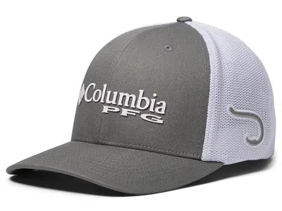 Columbia Pfg Meshtm Ball Cap Caps Titanium/hook: Lg/xl (6 3/4-7 1/2) In Gray