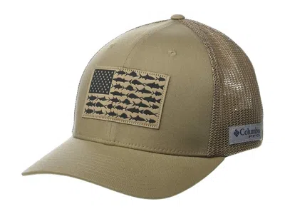 Columbia Pfg Meshtm Fish Flag Ball Cap Caps Tusk: Lg/xl (6 3/4-7 1/2) In Bone