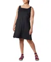 Columbia Pfg Plus Size Active Printed Freezer Iii Dress In Black