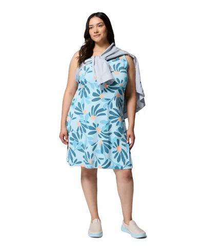 Columbia Pfg Plus Size Active Printed Freezer Iii Dress In Multi