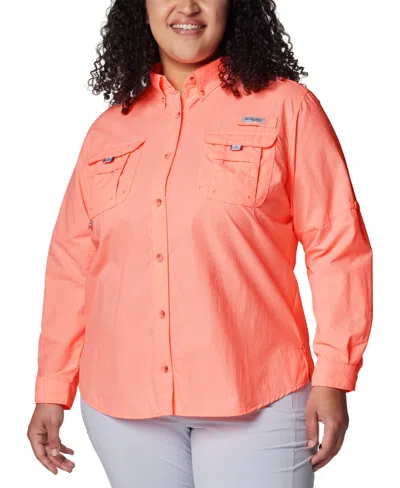 Columbia Pfg Plus Size Long-sleeve Outdoor Shirt In Multi