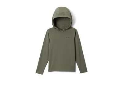 Columbia Pfg Solar Stream Ii Hoodie (little Kid/big Kid) Kid's Clothing Cypress : Xs (6-7 Little Kids) In Green
