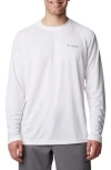 Columbia Men's Pfg Solar Stream Performance Long-sleeve Shirt In White