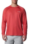 Columbia Pfg Solar Stream™ Long Sleeve Performance T-shirt In Red